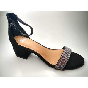 New Madden NYC Black Memory Foam Party Sandal Shoes